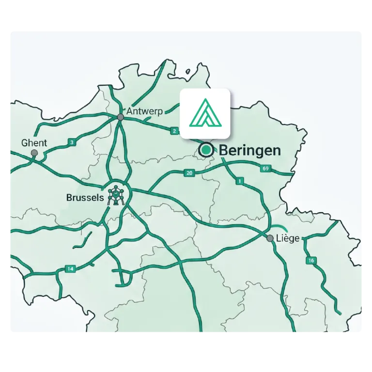 Beringen on map