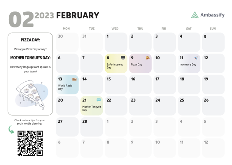 Social media content calendar 3