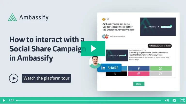 How to interact with a social share campaign